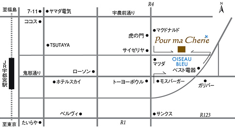 Pour ma Cherie アクセスマップ